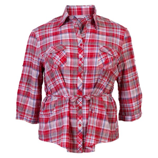 Køb NN - Dame plus size skjorte - Rød - Str. 40 online billigt tilbud rabat tøj