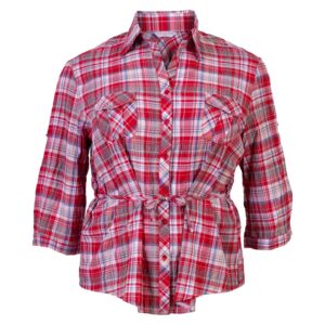 Køb NN - Dame plus size skjorte - Rød - Str. 42 online billigt tilbud rabat tøj