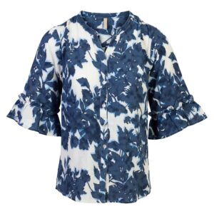 Køb Ofelia - Idun dame skjorte - Navy - Str. M online billigt tilbud rabat tøj