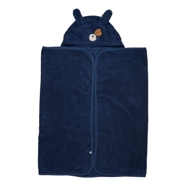 Køb Pippi - Øko. baby badehåndklæde m. hætte - Navy - Str. One size online billigt tilbud rabat tøj