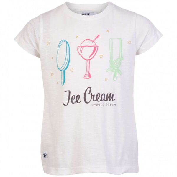 Køb Queenz - Ice pige T-shirt - Hvid - Str. 110/116 online billigt tilbud rabat tøj