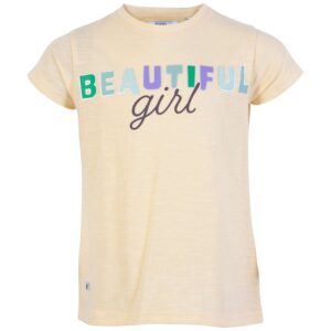 Køb Queenz - Pige T-shirt - Gul - Str. 92 online billigt tilbud rabat tøj