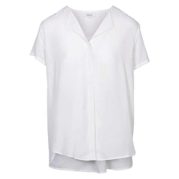 Køb Steenholt - Clara dame plus size bluse - Hvid - Str. 50 online billigt tilbud rabat tøj