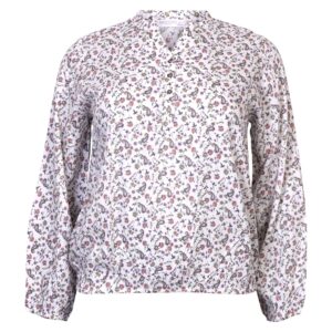 Køb Vanting - Plus size bluse m. print - Hvid - Str. 42/44 online billigt tilbud rabat tøj