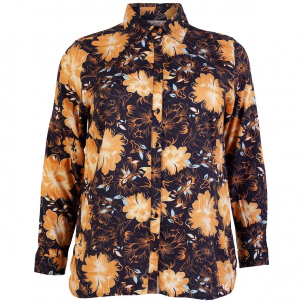 Køb ZbyZ - Dame +Size skjortebluse - Gul - Str. 42/44 online billigt tilbud rabat tøj