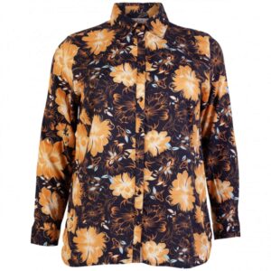 Køb ZbyZ - Dame +Size skjortebluse - Gul - Str. 46/48 online billigt tilbud rabat tøj