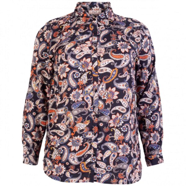 Køb ZbyZ - Dame +Size skjortebluse - Multi - Str. 46/48 online billigt tilbud rabat tøj