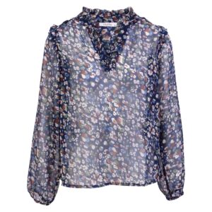 Køb ZbyZ - plus size langærmet mesh bluse - Multi - Str. 50/52 online billigt tilbud rabat tøj