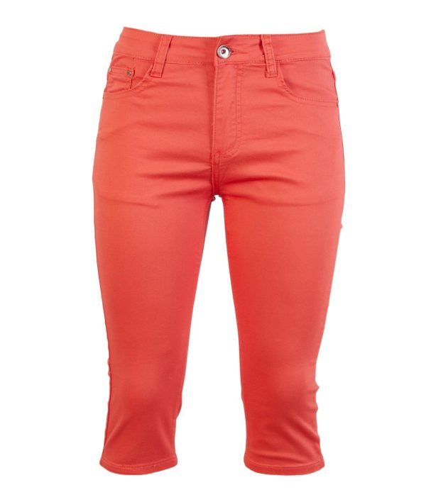 Køb BS Jeans Dame Capri - Coral - 42 online billigt tilbud rabat tøj