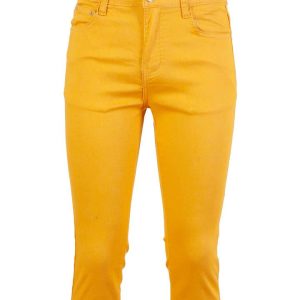 Køb BS Jeans Dame Capri - Mustard - 36 online billigt tilbud rabat tøj