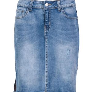 Køb BS Jeans Dame Nederdel - Denim Blue - 36 online billigt tilbud rabat tøj