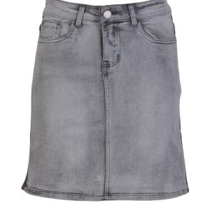 Køb BS Jeans Dame Nederdel - Grå - 36 online billigt tilbud rabat tøj