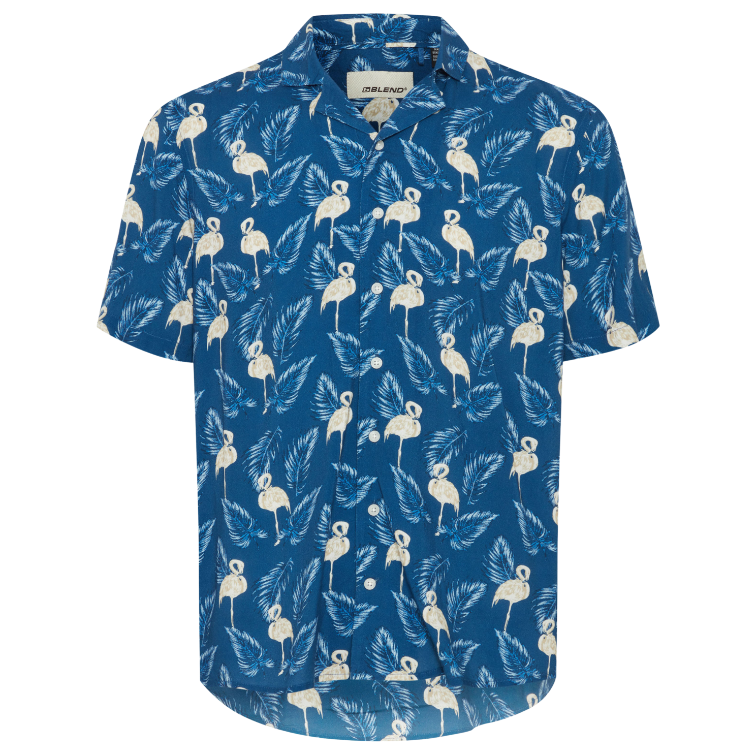 Køb Blend Herre Kortærmet skjorte - Navy Peony - M online billigt tilbud rabat tøj