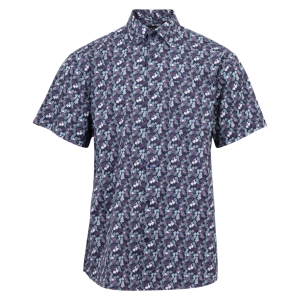 Køb Carnét Ash Herre Kortærmet skjorte - Purple AOP - 3XL online billigt tilbud rabat tøj