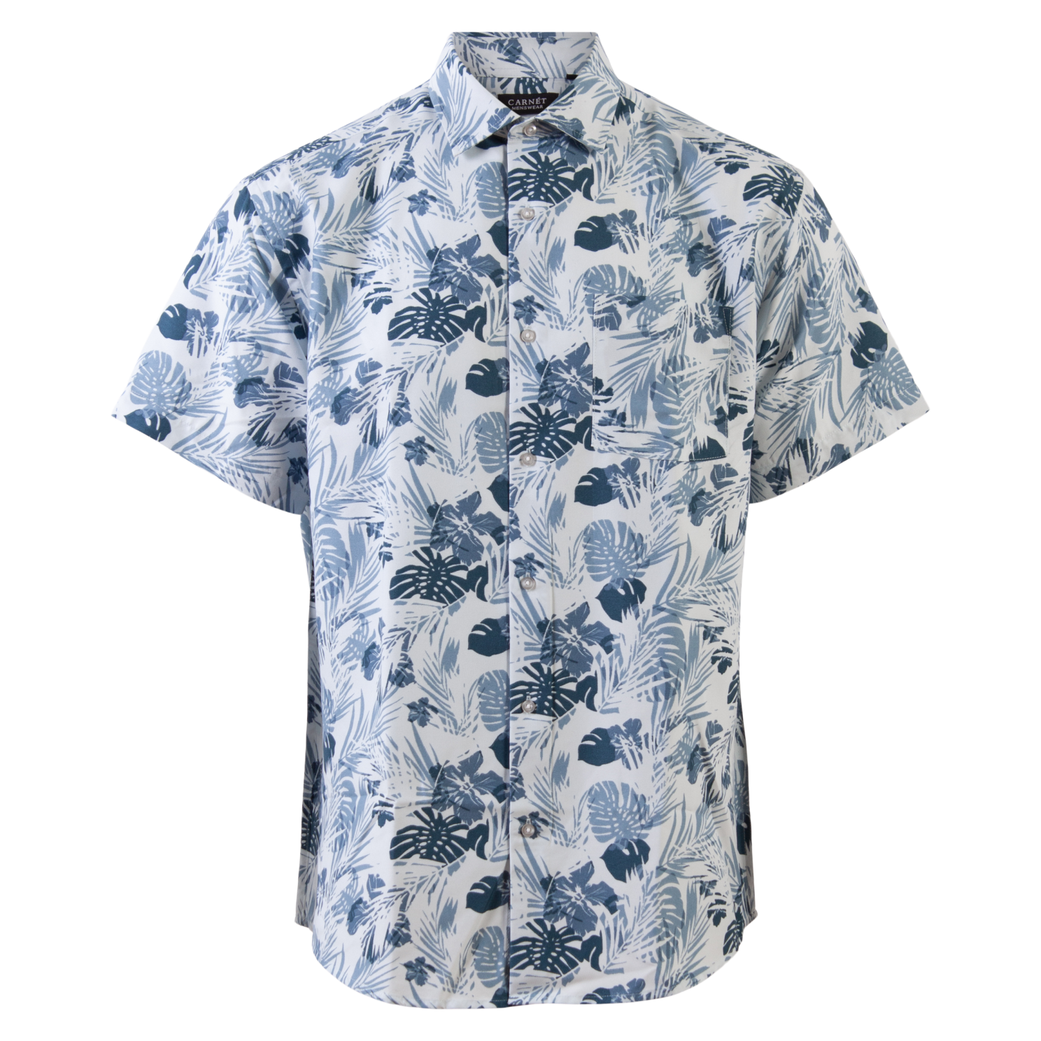 Køb Carnét Bernhard Herre Kortærmet skjorte - Blue Heaven - 3XL online billigt tilbud rabat tøj