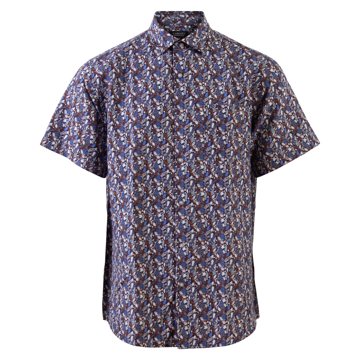 Køb Carnét Bernhard Herre Kortærmet skjorte - Maritime Blue - M online billigt tilbud rabat tøj