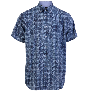 Køb Carnét Nikolai Herre Kortærmet skjorte - Medium Dark Blue - M online billigt tilbud rabat tøj