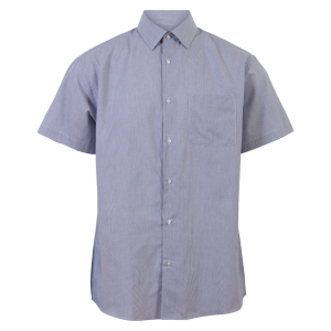 Køb Carnét Oak Herre Kortærmet skjorte - Navy Stripe - L online billigt tilbud rabat tøj