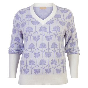 Køb Cassiopeia Dame Striktrøje - Light Purple Combi - 42/44 online billigt tilbud rabat tøj