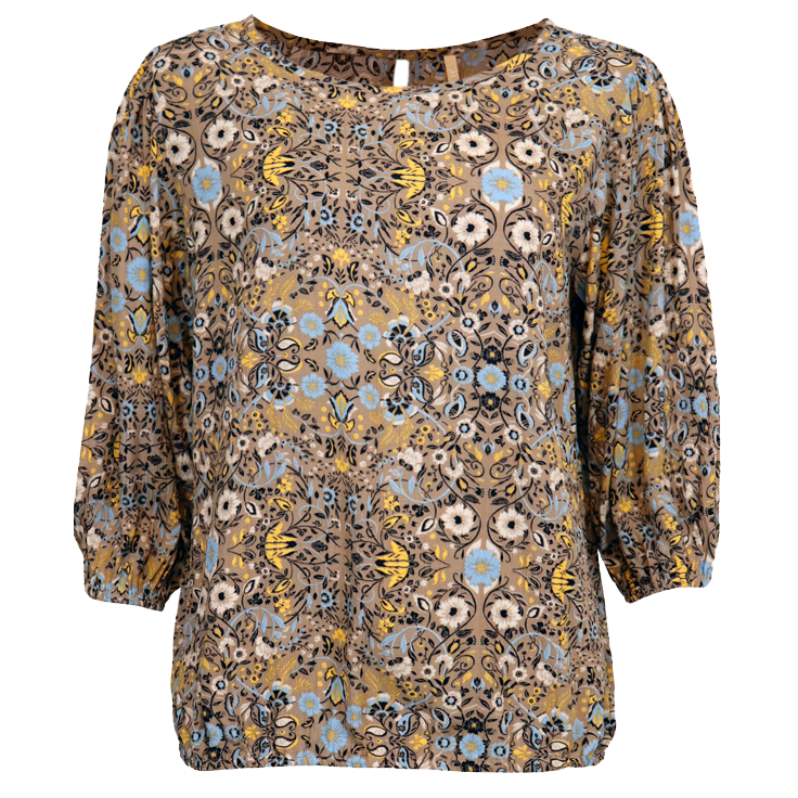 Køb Cassiopeia Finella Dame Bluse - Sand Combi - 42/44 online billigt tilbud rabat tøj