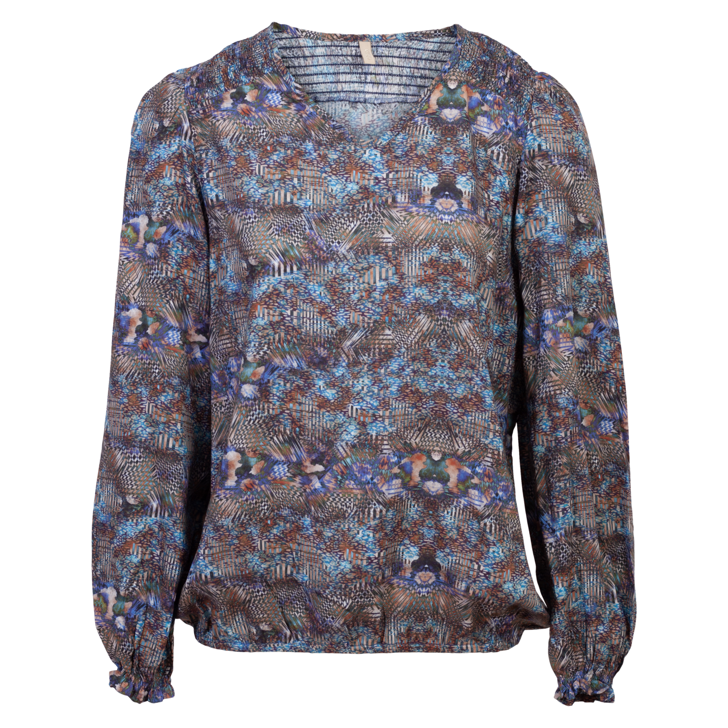 Køb Cassiopeia Mettele Dame Bluse - Blue Combi - 42/44 online billigt tilbud rabat tøj