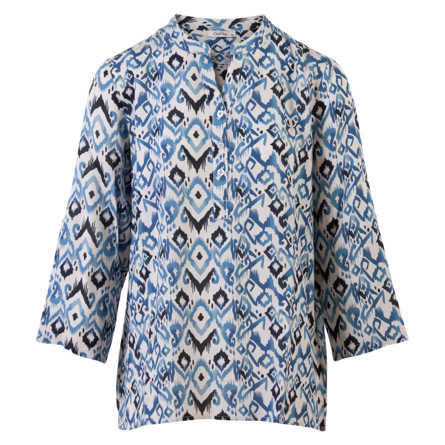 Køb ChaCha Dame Bluse - Blue Combi - S online billigt tilbud rabat tøj