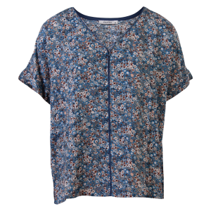 Køb ChaCha Dame Bluse - Blue Flower - S online billigt tilbud rabat tøj