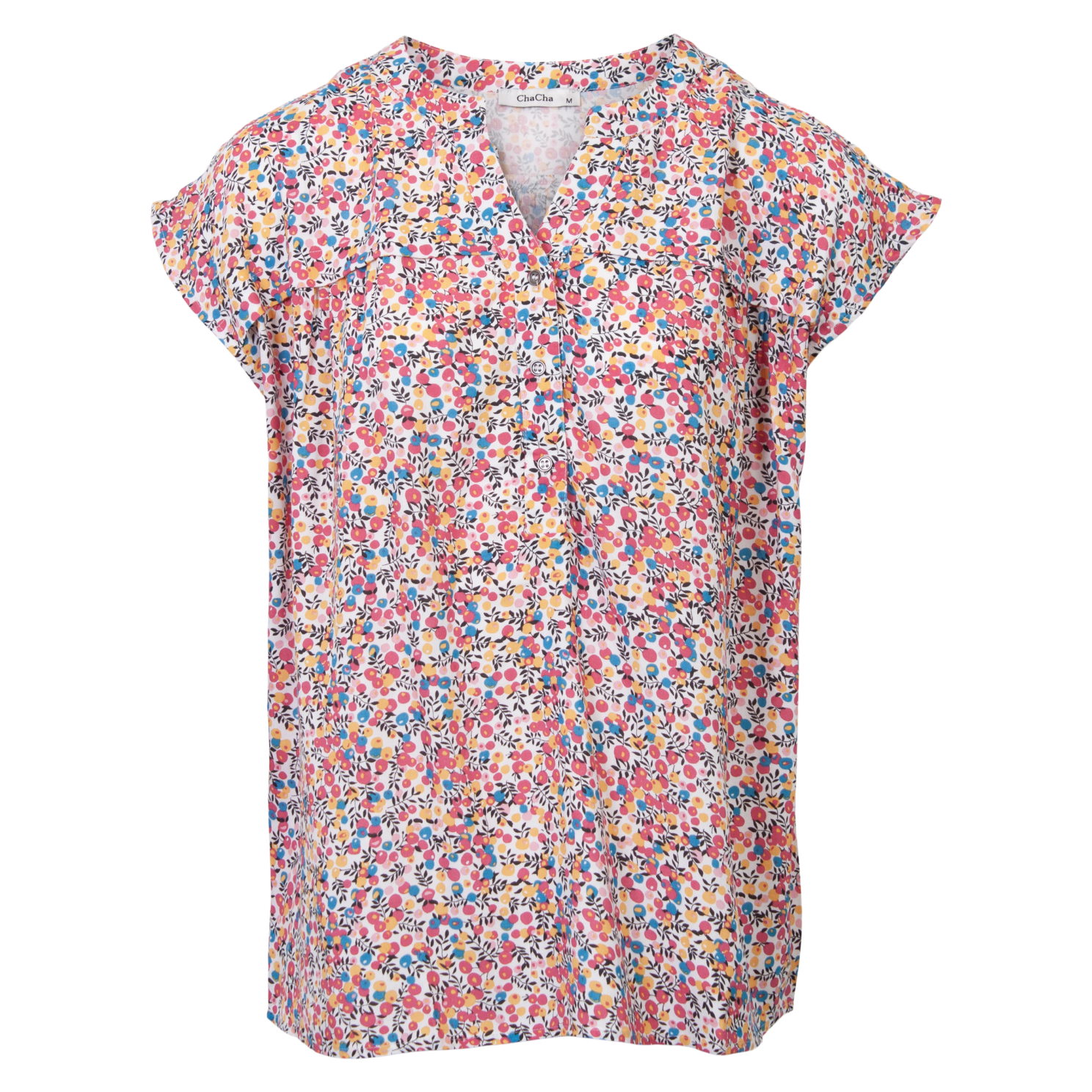 Køb ChaCha Dame Bluse - Flower print - S online billigt tilbud rabat tøj