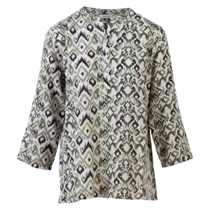 Køb ChaCha Dame Bluse - Green Combi - S online billigt tilbud rabat tøj
