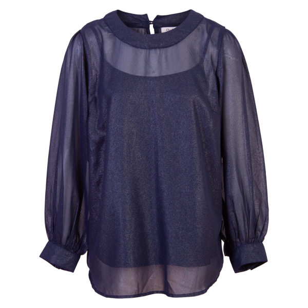 Køb ChaCha Dame Bluse - Navy Glitter - S online billigt tilbud rabat tøj