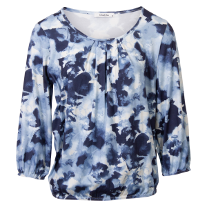 Køb ChaCha Dame Bluse - Print 1 Blue - S online billigt tilbud rabat tøj