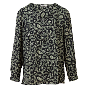 Køb ChaCha Dame Bluse - Print 1 Khaki - S online billigt tilbud rabat tøj