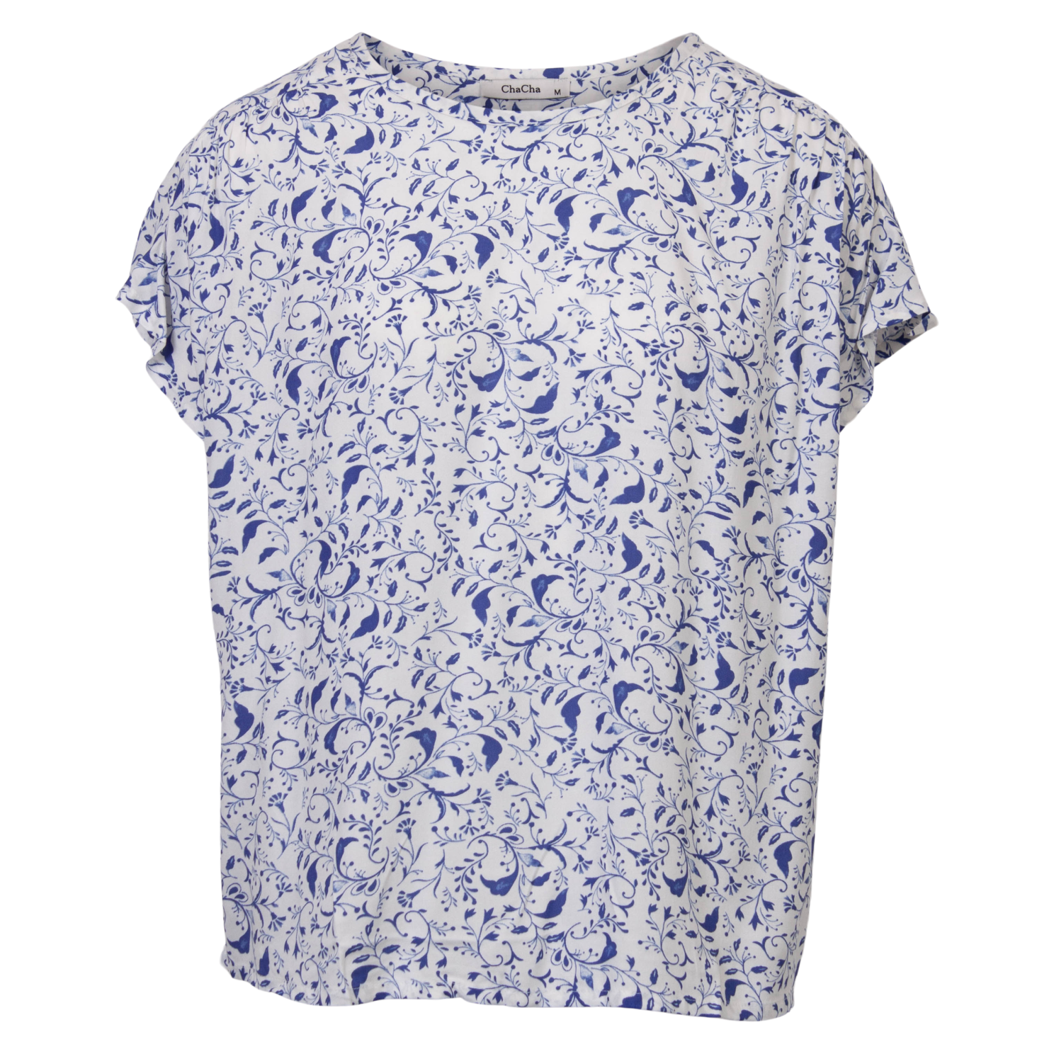 Køb ChaCha Dame Bluse - White Print - M online billigt tilbud rabat tøj