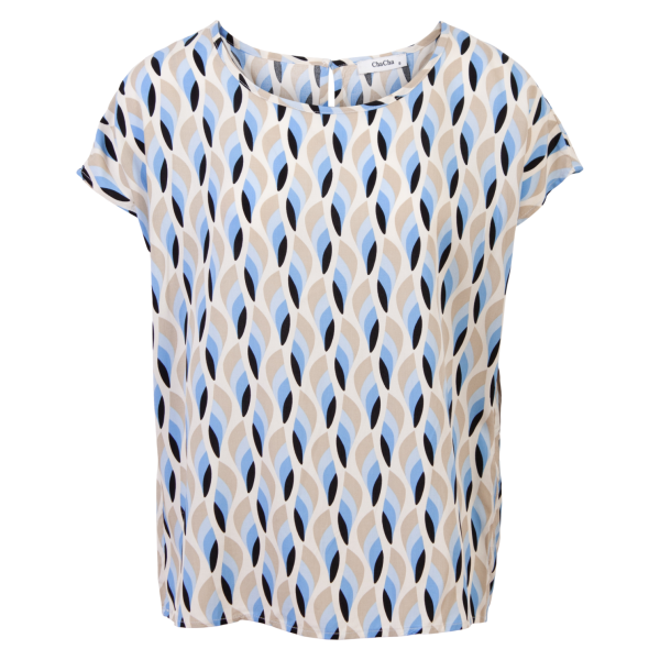 Køb ChaCha Dame Kortærmet bluse - Bright Blue - 2XL online billigt tilbud rabat tøj