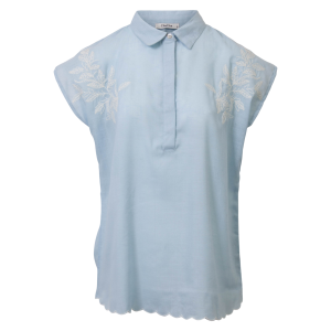 Køb ChaCha Dame Kortærmet skjorte - Denim Light Blue - S online billigt tilbud rabat tøj