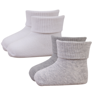 Køb Crossbow Baby Strømper i økologisk bomuld - Hvid/Grå - 19/21 online billigt tilbud rabat tøj
