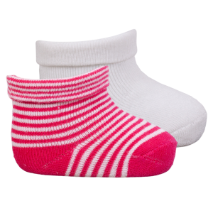 Køb Crossbow Baby Strømper i økologisk bomuld - Pink/Hvid - 19/21 online billigt tilbud rabat tøj