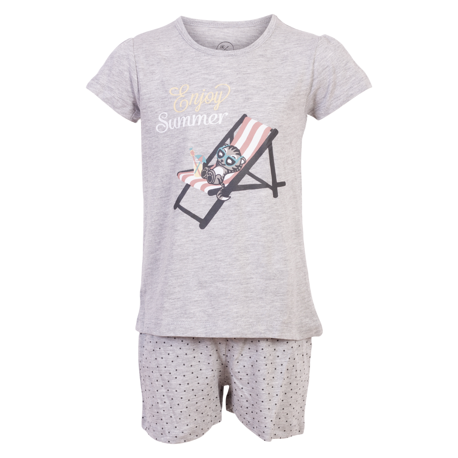 Køb Crossbow Pige Nattøjssæt - Lysegrå - 98/104 online billigt tilbud rabat tøj