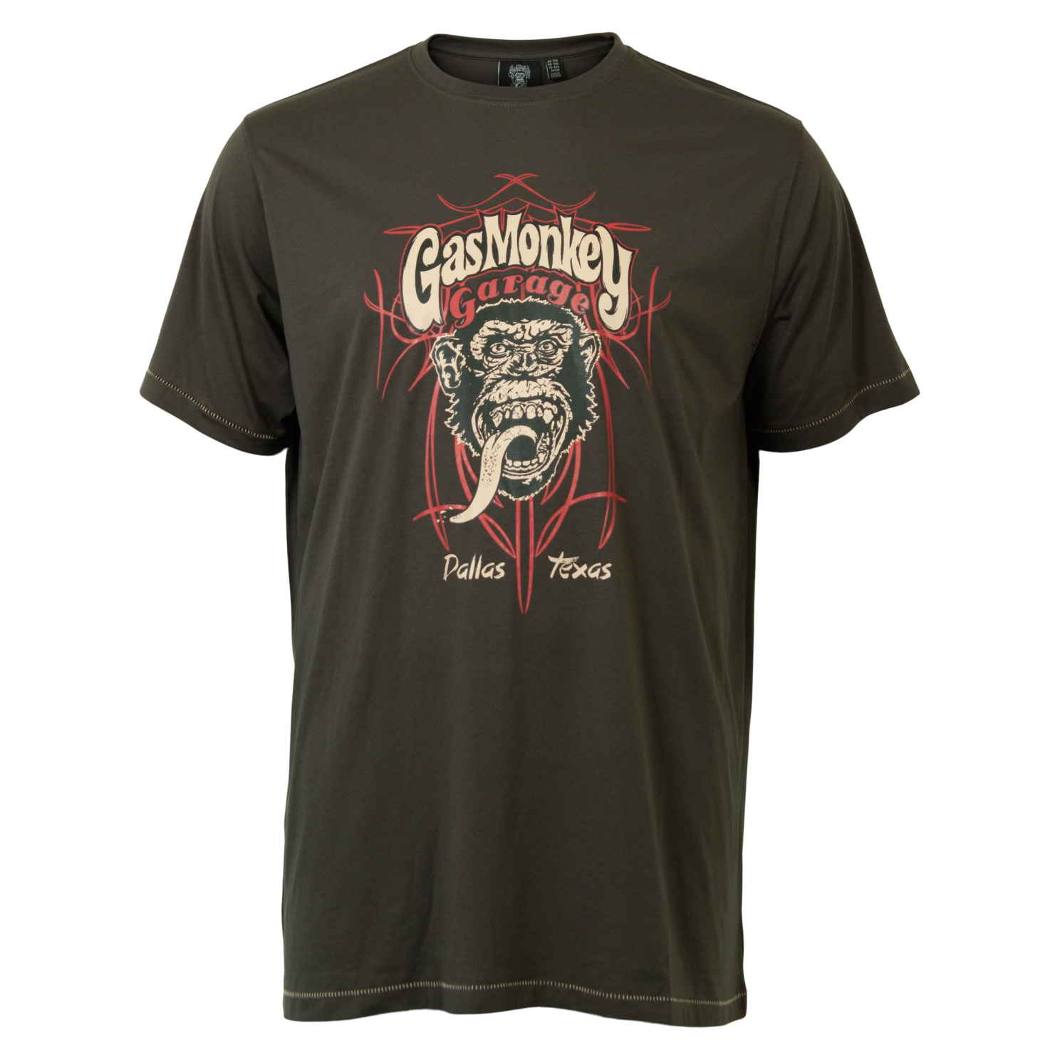 Køb D5555 Dallas Herre T-shirt - Khaki - 3XL online billigt tilbud rabat tøj