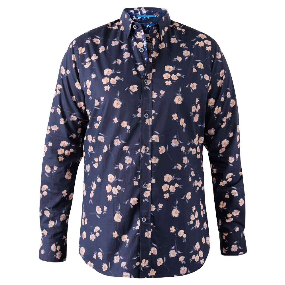 Køb D5555 Herre Skjorte - Navy - 3XL online billigt tilbud rabat tøj