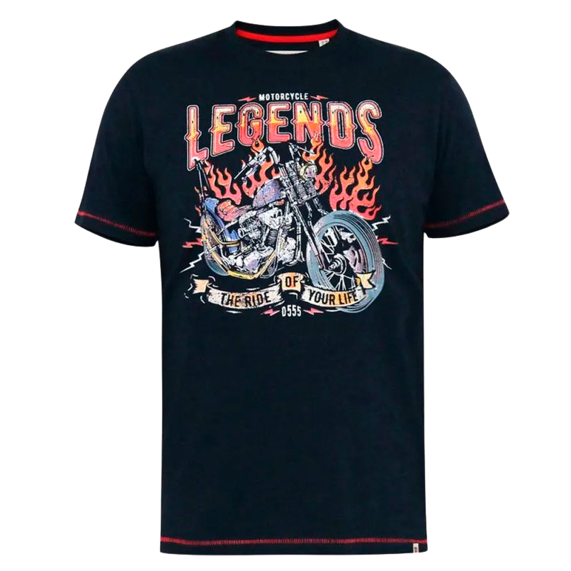 Køb D5555 Jagger Herre T-shirt - Navy - 5XL online billigt tilbud rabat tøj