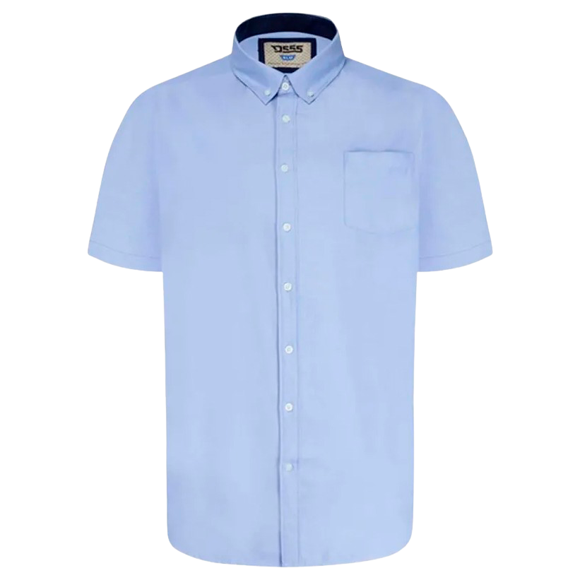 Køb D5555 James Herre Kortærmet skjorte - Sky Blue - 4XL online billigt tilbud rabat tøj