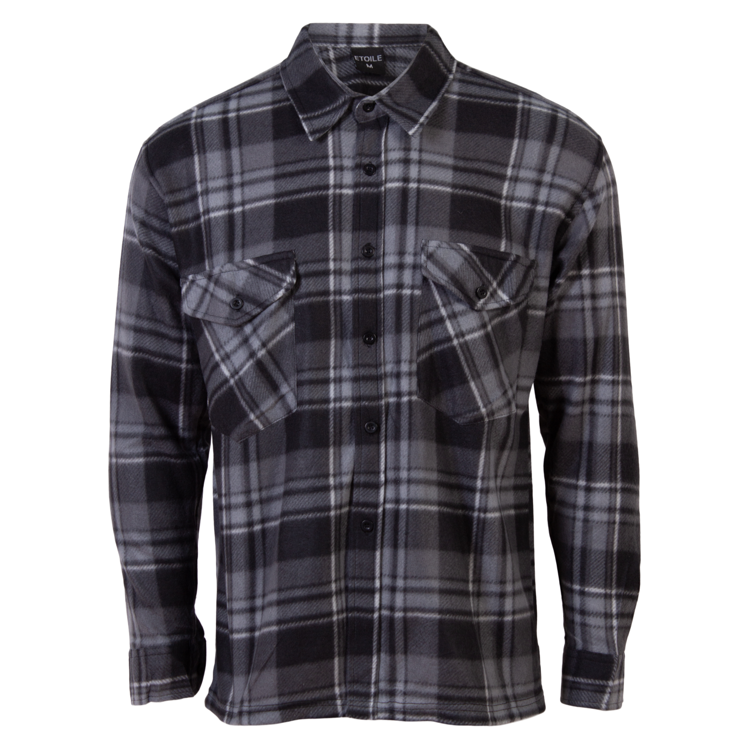 Køb Etoile Herre Skjorte - Farve 2 Grå/Sort - M online billigt tilbud rabat tøj