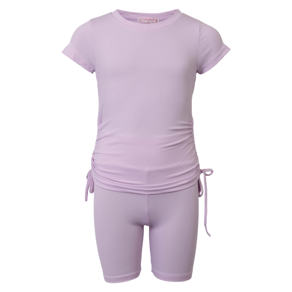 Køb Fashion Pige Shortssæt - Purple - 104 online billigt tilbud rabat tøj