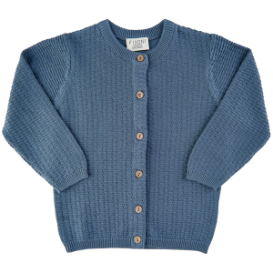 Køb Fixoni Børne Cardigan i økologisk bomuld - China Blue - 50 online billigt tilbud rabat tøj