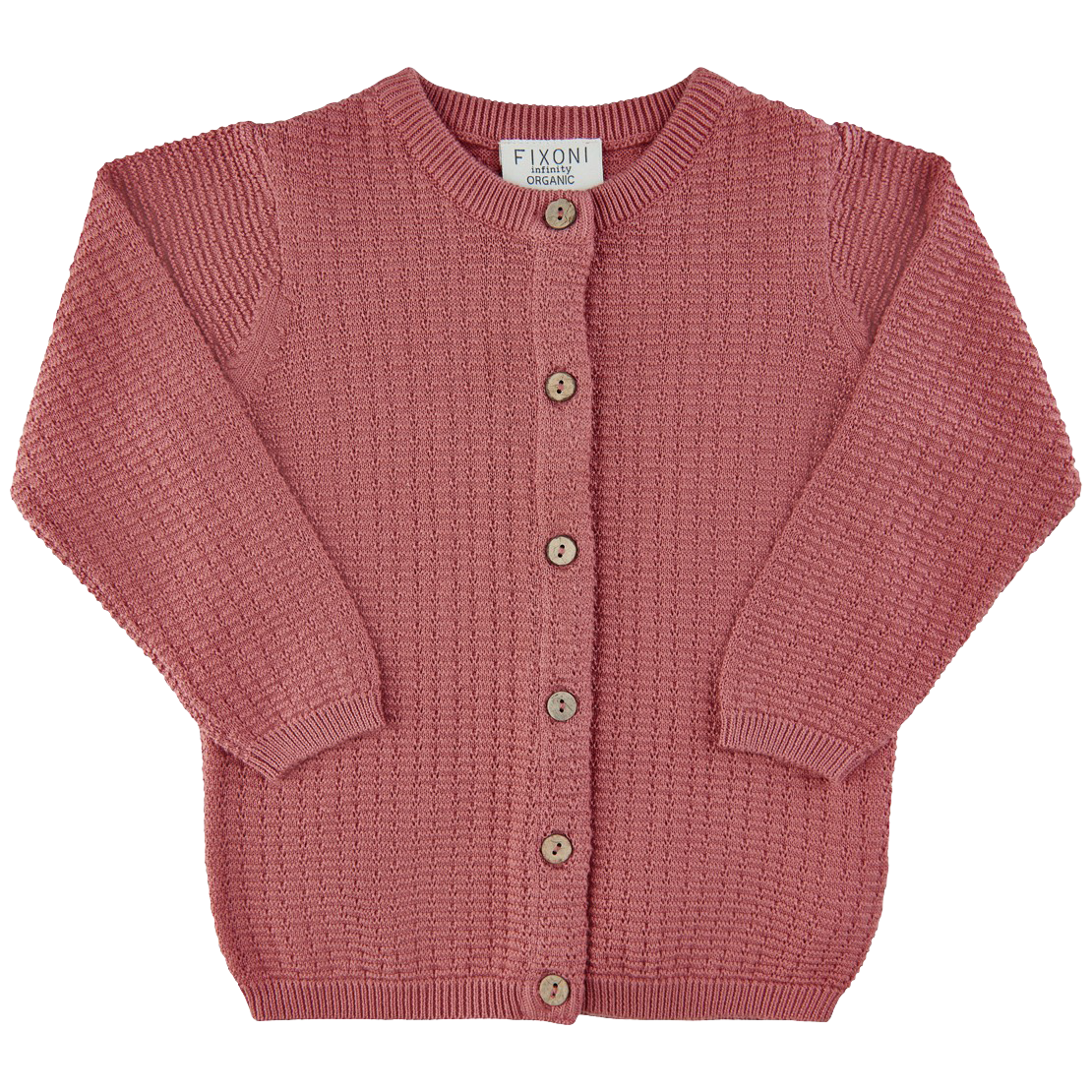 Køb Fixoni Pige Cardigan i økologisk bomuld - Dusty Rose - 62 online billigt tilbud rabat tøj
