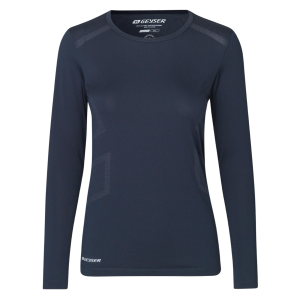 Køb GEYSER by ID GEYSER Dame Langærmet t-shirt - Navy - M online billigt tilbud rabat tøj