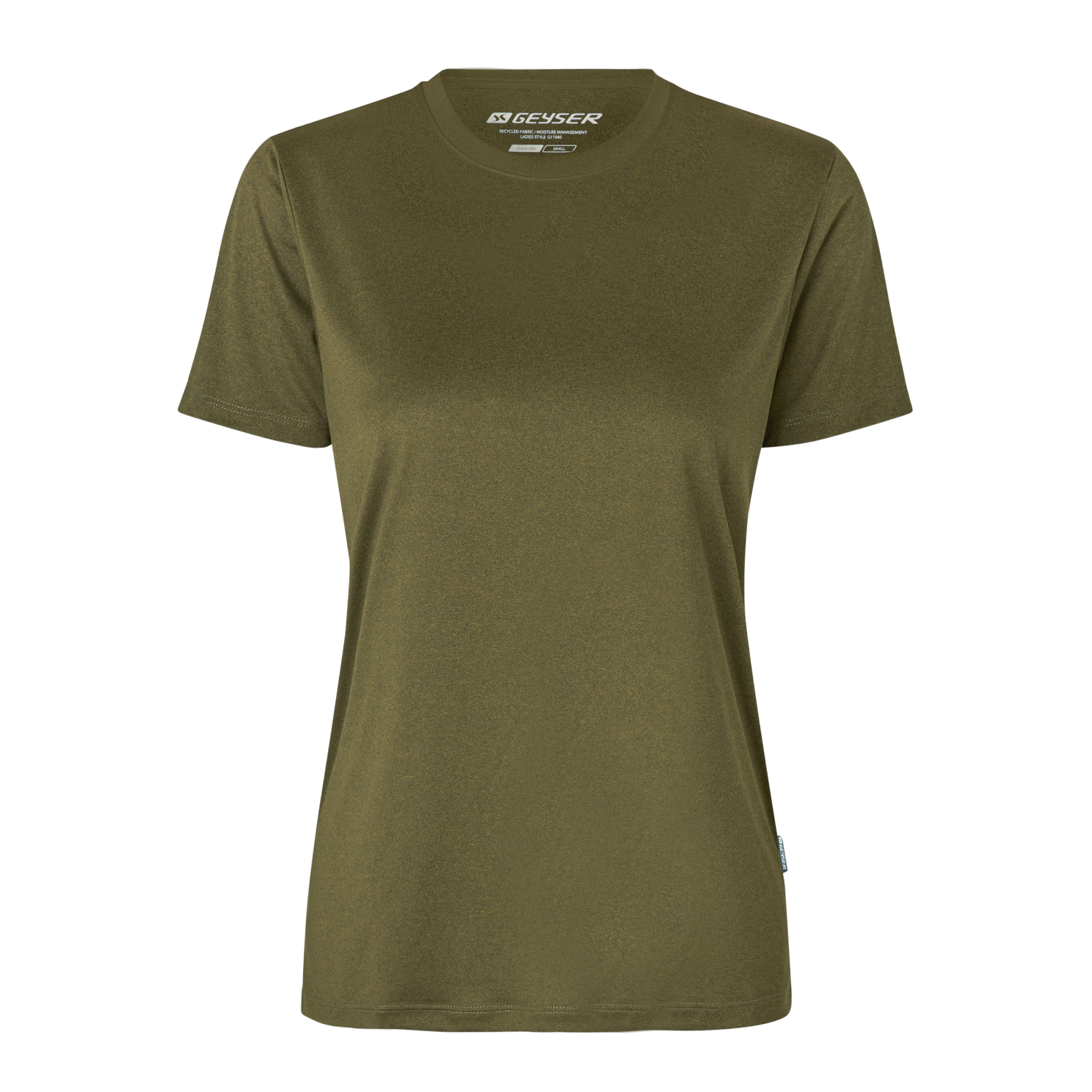 Køb GEYSER by ID GEYSER Dame T-shirt - Oliven - M online billigt tilbud rabat tøj