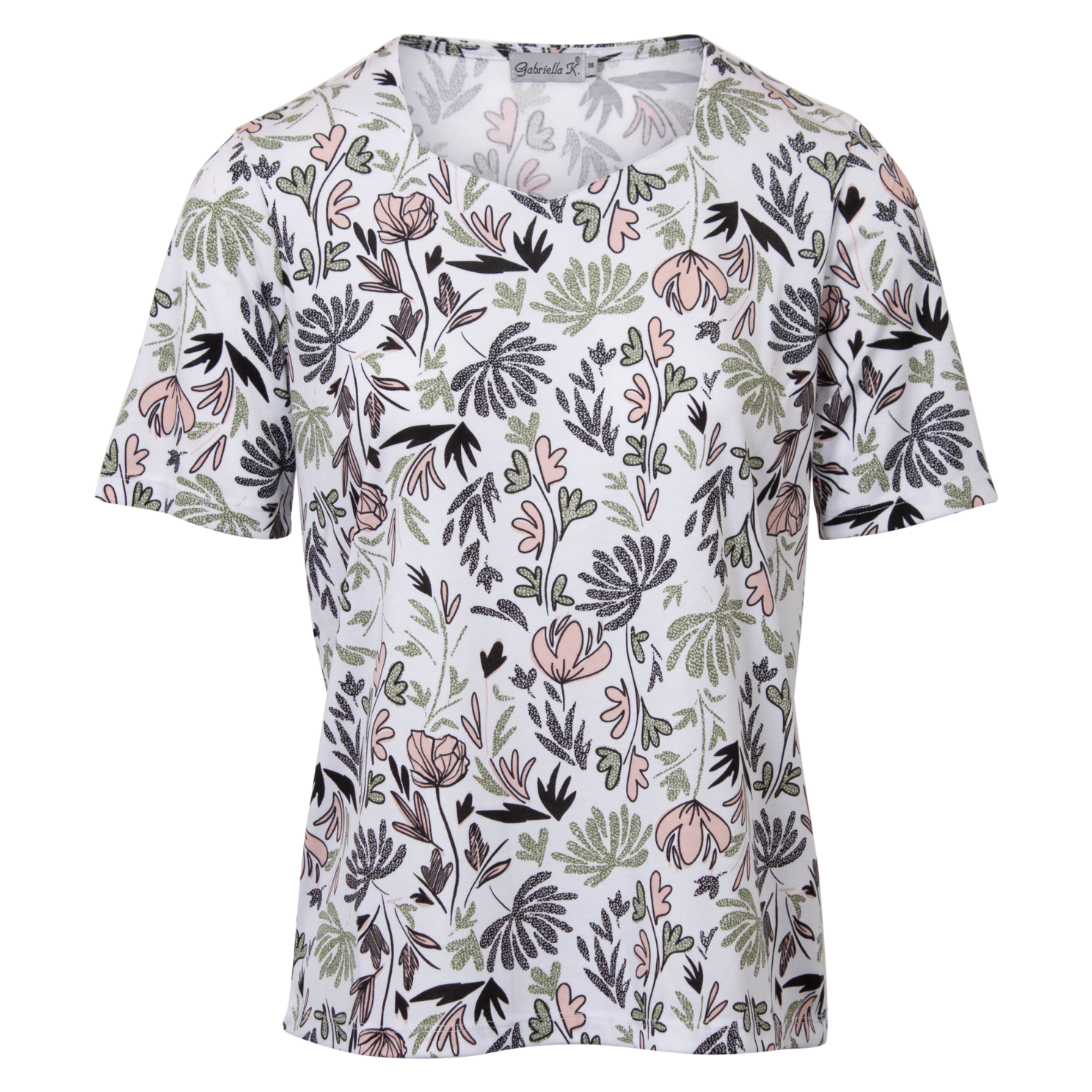 Køb Gabriella K. Dame T-shirt - Pink comb - 38 online billigt tilbud rabat tøj