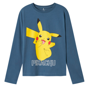 Køb Guppy Alim Pokemon Børne Langærmet t-shirt - China Blue - 110 online billigt tilbud rabat tøj